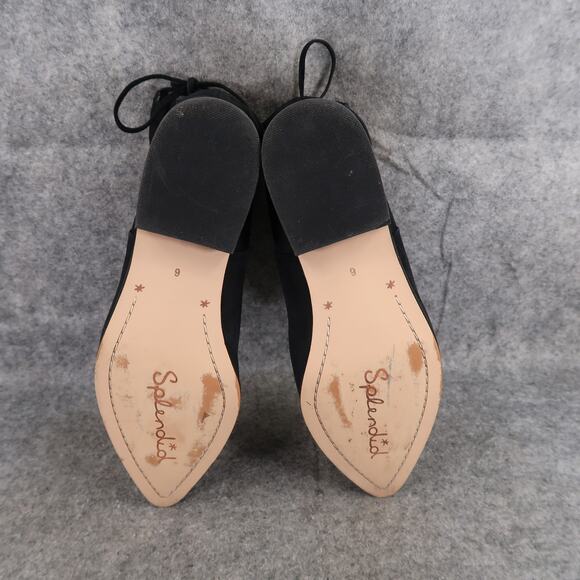 Splendid Shoes Womens 6 Bootie Niva Black Suede Leather Pointed Toe Ankle Boots - Picture 11 of 16